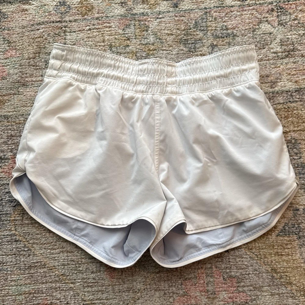 White and purple reversible Lululemon Shorts